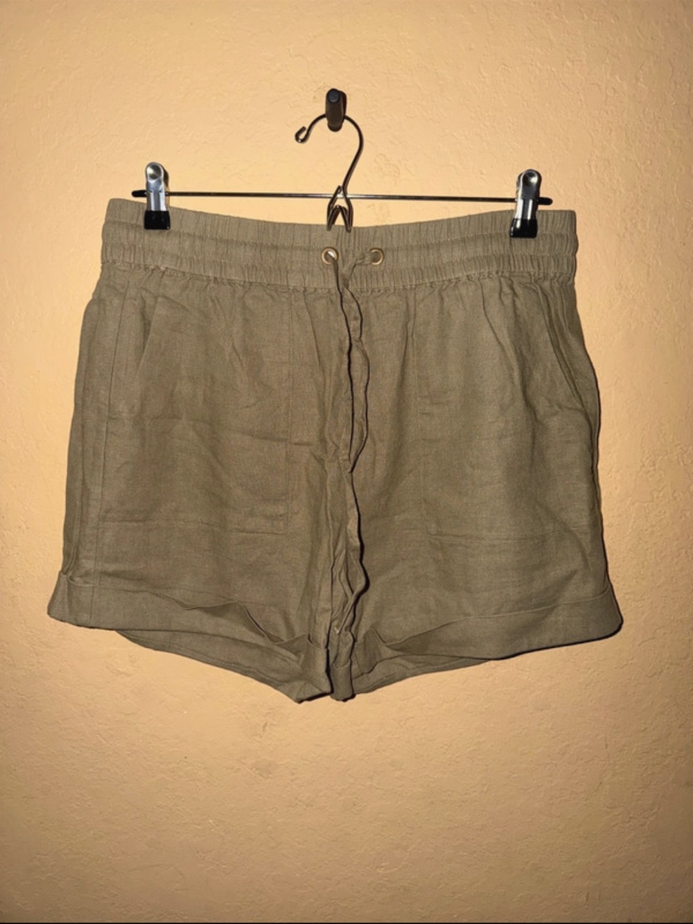 Zenana Drawstring Linen Shorts nwot
